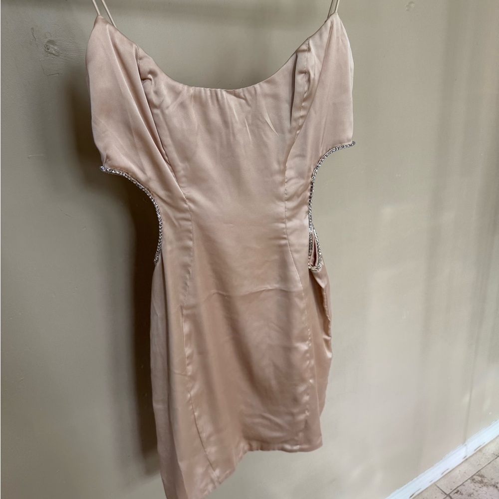 Oh Polly champagne mini dress